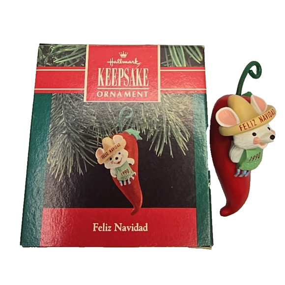 Hallmark Keepsake Ornament Feliz Navidad 1990 U328 - Picture 1 of 6